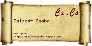 Csizmár Csaba névjegykártya